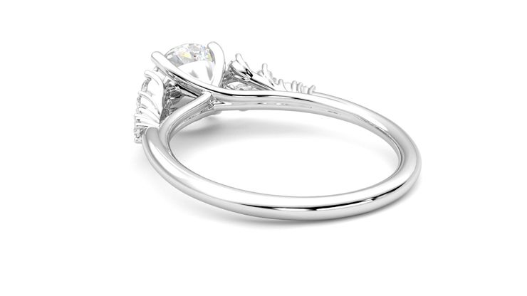 Taylor & Hart Marula Round Engagement Ring 360 degree image 17