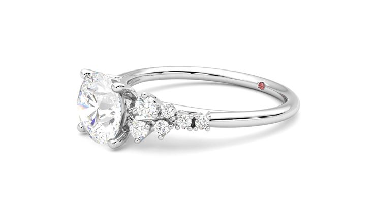 Taylor & Hart Marula Round Engagement Ring 360 degree image 23
