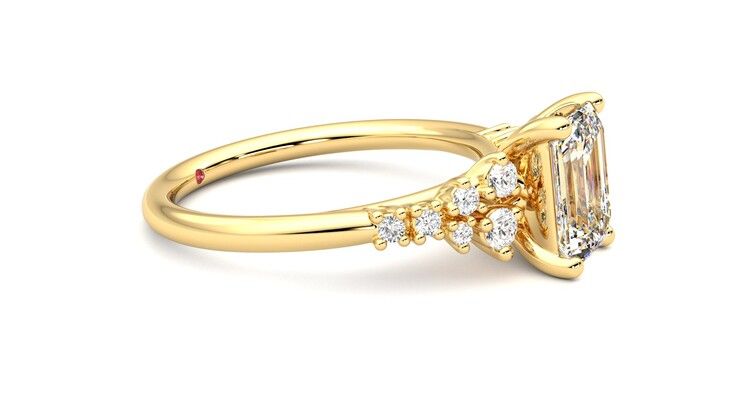 Taylor & Hart Marula Emerald Engagement Ring 360 degree image 8