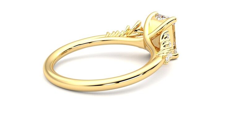 Taylor & Hart Marula Emerald Engagement Ring 360 degree image 12