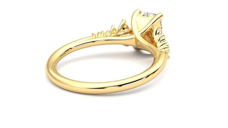 Taylor & Hart Marula Emerald Engagement Ring 360 degree image 13