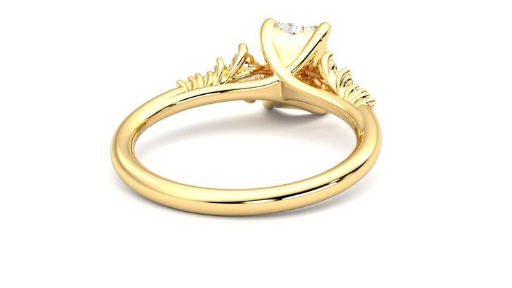 Taylor & Hart Marula Emerald Engagement Ring 360 degree image 14