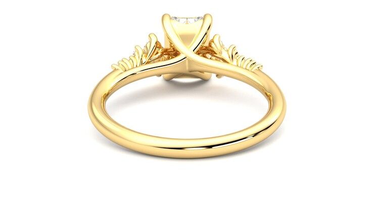 Taylor & Hart Marula Emerald Engagement Ring 360 degree image 15