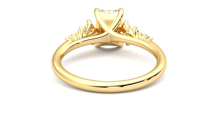 Taylor & Hart Marula Emerald Engagement Ring 360 degree image 15