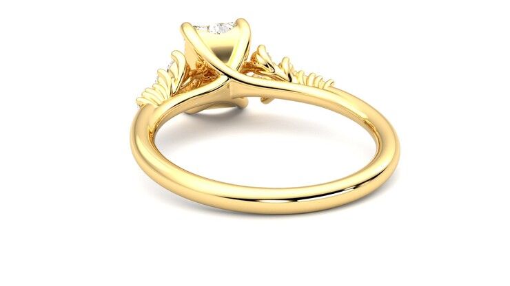 Taylor & Hart Marula Emerald Engagement Ring 360 degree image 16
