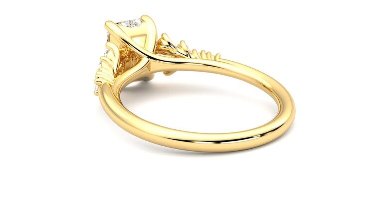 Taylor & Hart Marula Emerald Engagement Ring 360 degree image 17