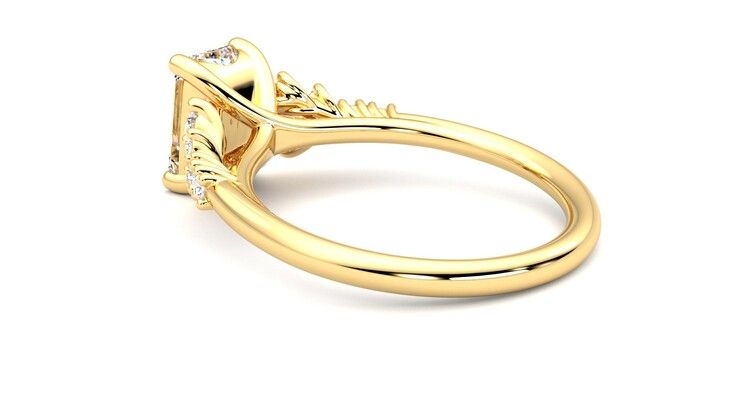 Taylor & Hart Marula Emerald Engagement Ring 360 degree image 18