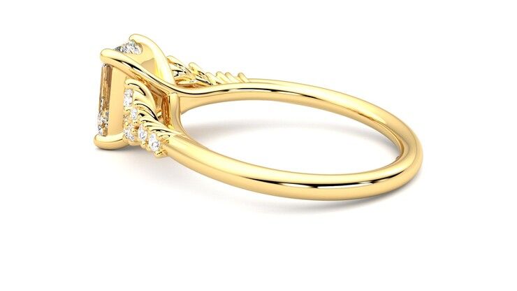 Taylor & Hart Marula Emerald Engagement Ring 360 degree image 19