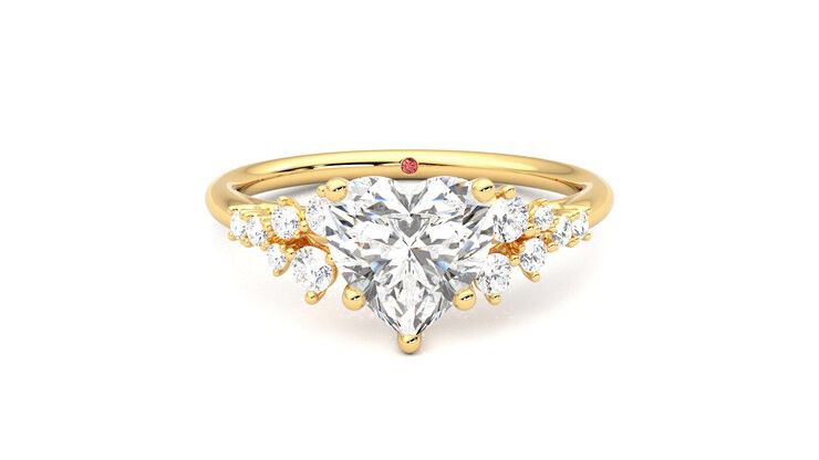 Taylor & Hart Marula Heart Engagement Ring 360 degree image 0