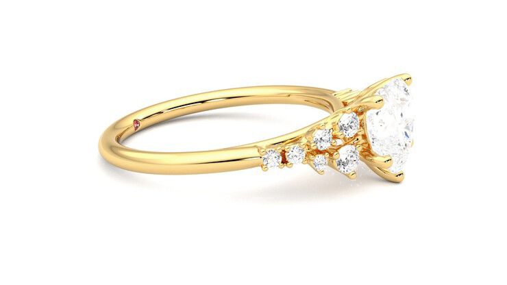 Taylor & Hart Marula Heart Engagement Ring 360 degree image 8