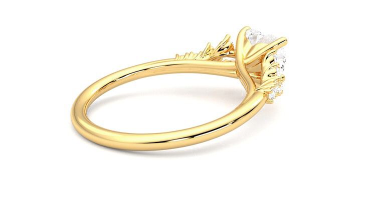 Taylor & Hart Marula Heart Engagement Ring 360 degree image 12