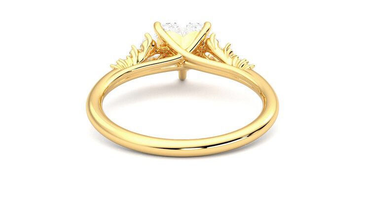 Taylor & Hart Marula Heart Engagement Ring 360 degree image 15