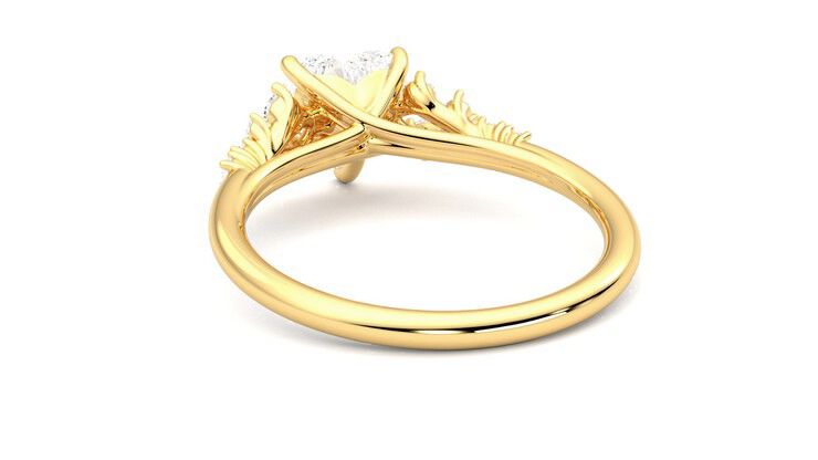 Taylor & Hart Marula Heart Engagement Ring 360 degree image 16