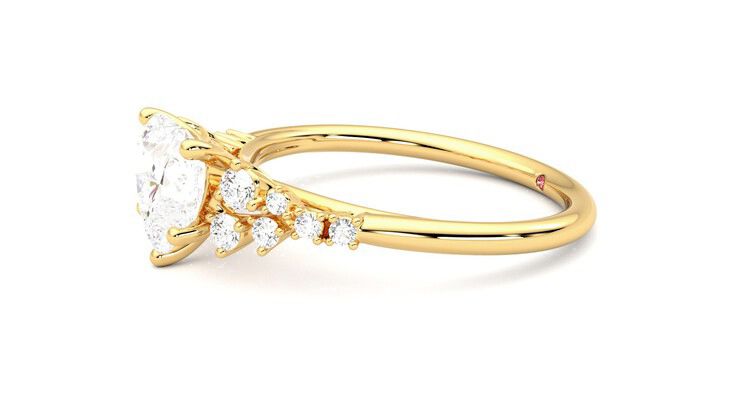 Taylor & Hart Marula Heart Engagement Ring 360 degree image 22