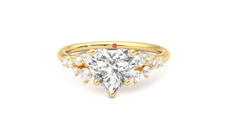 Taylor & Hart Marula Heart Engagement Ring 360 degree image 29