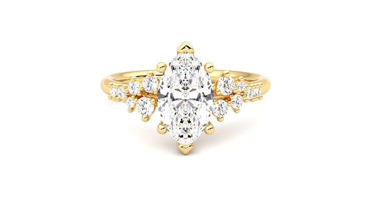 Taylor & Hart Marula Marquise Engagement Ring 360 degree image 0