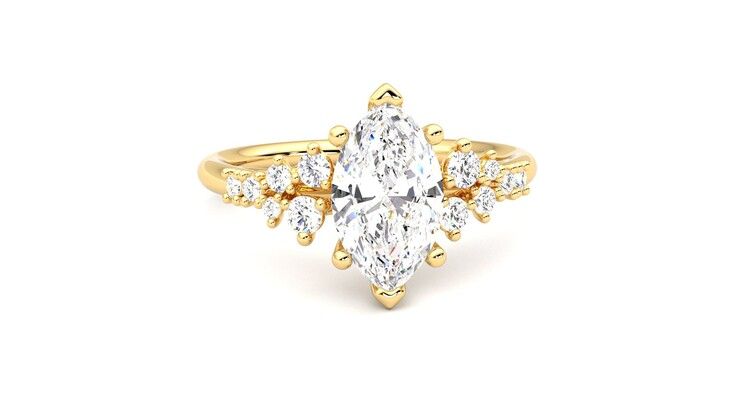 Taylor & Hart Marula Marquise Engagement Ring 360 degree image 2