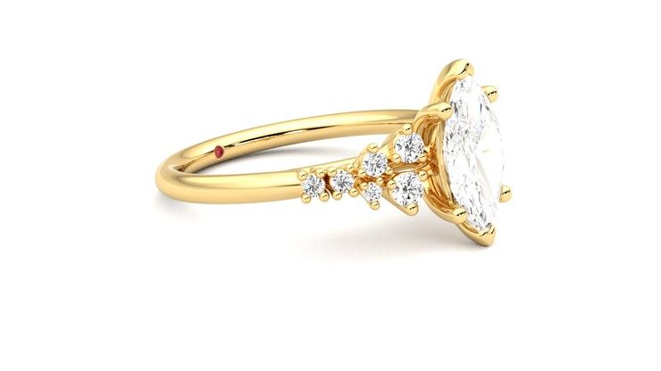 Taylor & Hart Marula Marquise Engagement Ring 360 degree image 7