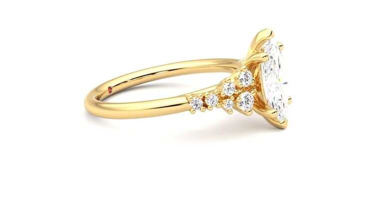 Taylor & Hart Marula Marquise Engagement Ring 360 degree image 8