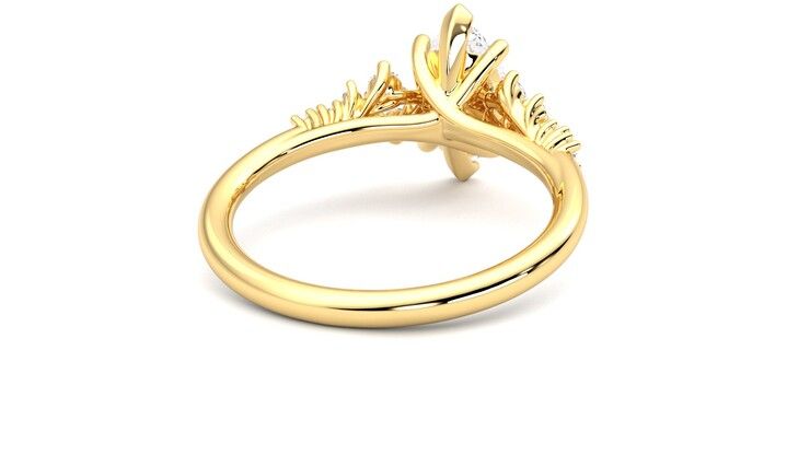 Taylor & Hart Marula Marquise Engagement Ring 360 degree image 14