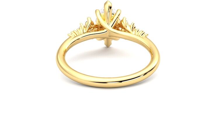 Taylor & Hart Marula Marquise Engagement Ring 360 degree image 15