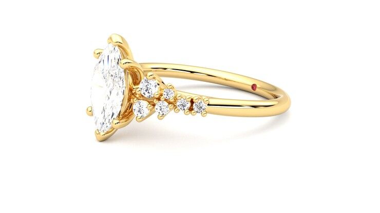 Taylor & Hart Marula Marquise Engagement Ring 360 degree image 23