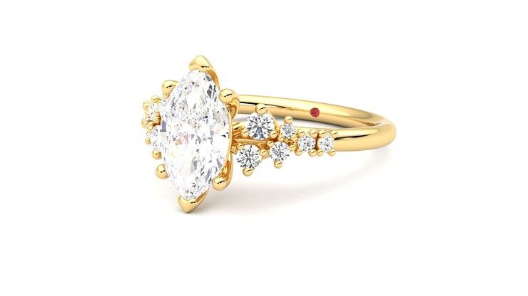 Taylor & Hart Marula Marquise Engagement Ring 360 degree image 25