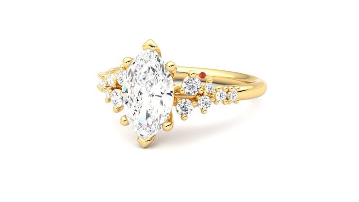 Taylor & Hart Marula Marquise Engagement Ring 360 degree image 26