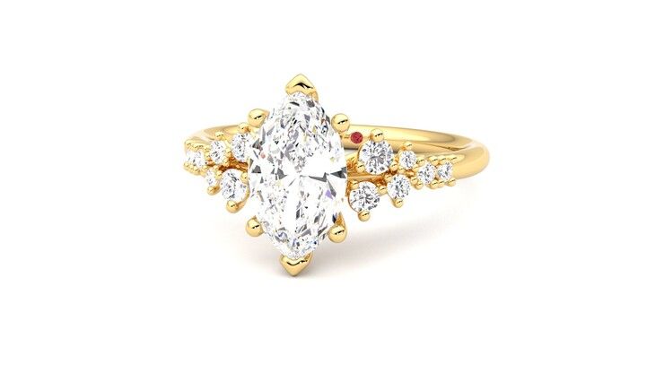 Taylor & Hart Marula Marquise Engagement Ring 360 degree image 27