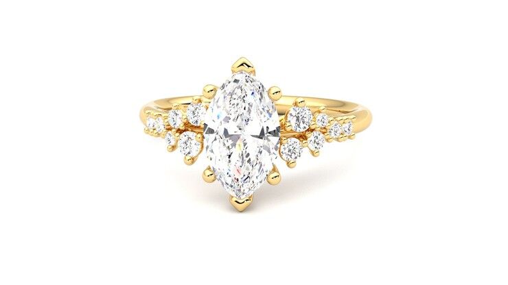 Taylor & Hart Marula Marquise Engagement Ring 360 degree image 28