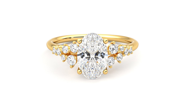 Taylor & Hart Marula Oval Engagement Ring 360 degree image 0