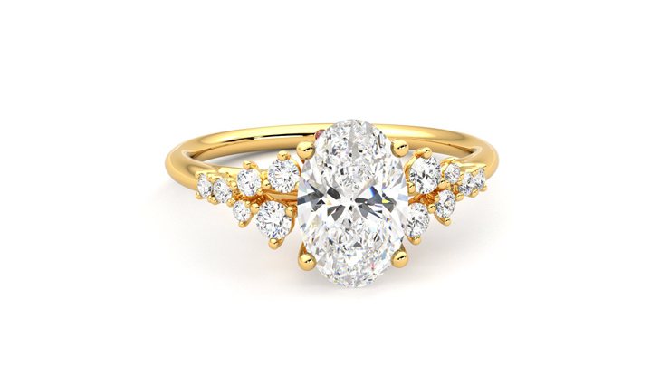 Taylor & Hart Marula Oval Engagement Ring 360 degree image 2