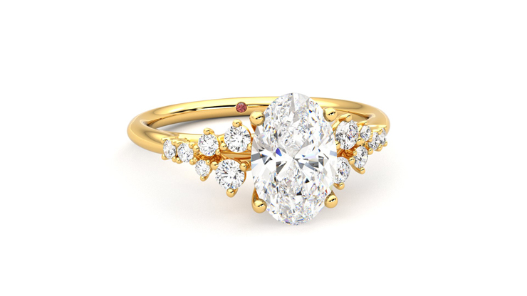 Taylor & Hart Marula Oval Engagement Ring 360 degree image 3