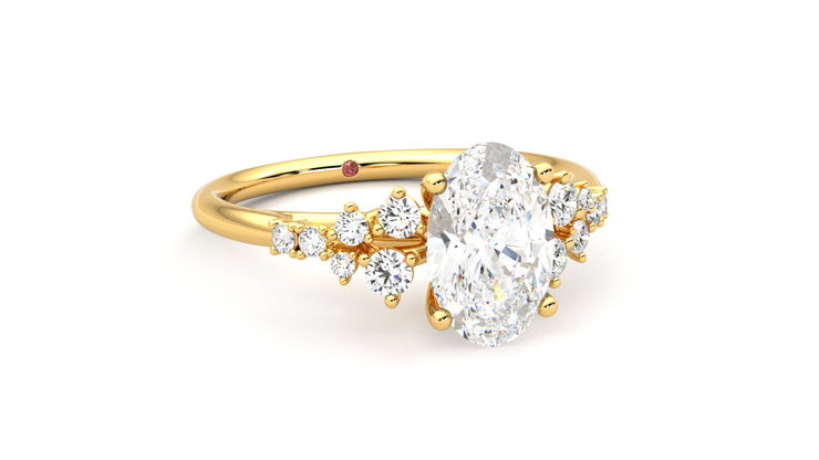 Taylor & Hart Marula Oval Engagement Ring 360 degree image 4
