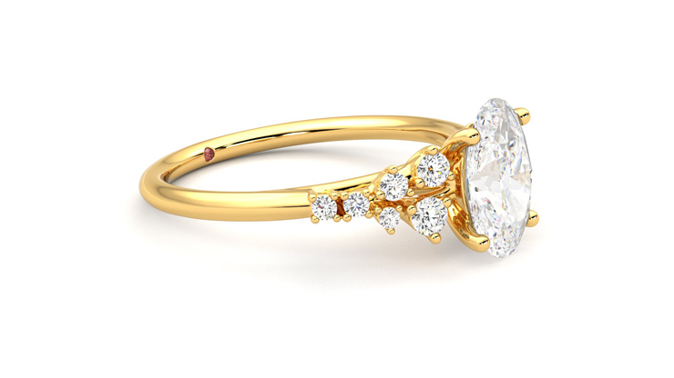Taylor & Hart Marula Oval Engagement Ring 360 degree image 7