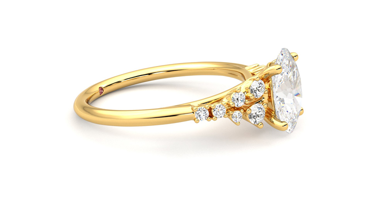 Taylor & Hart Marula Oval Engagement Ring 360 degree image 8