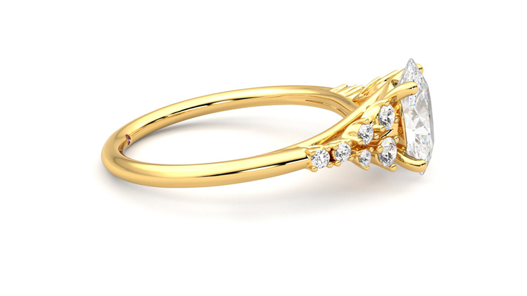 Taylor & Hart Marula Oval Engagement Ring 360 degree image 9