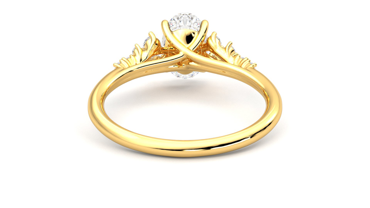 Taylor & Hart Marula Oval Engagement Ring 360 degree image 15