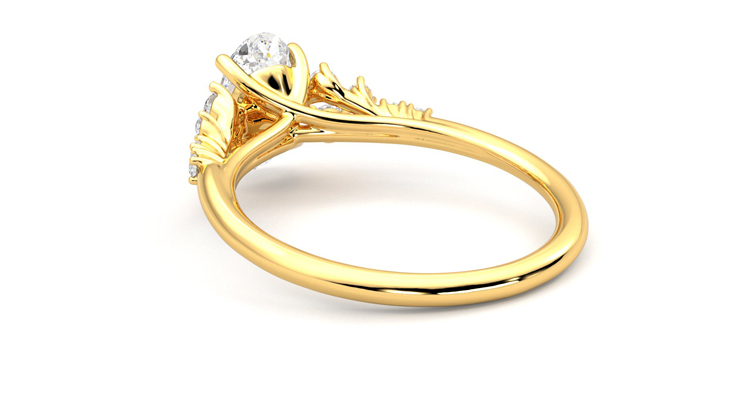 Taylor & Hart Marula Oval Engagement Ring 360 degree image 17