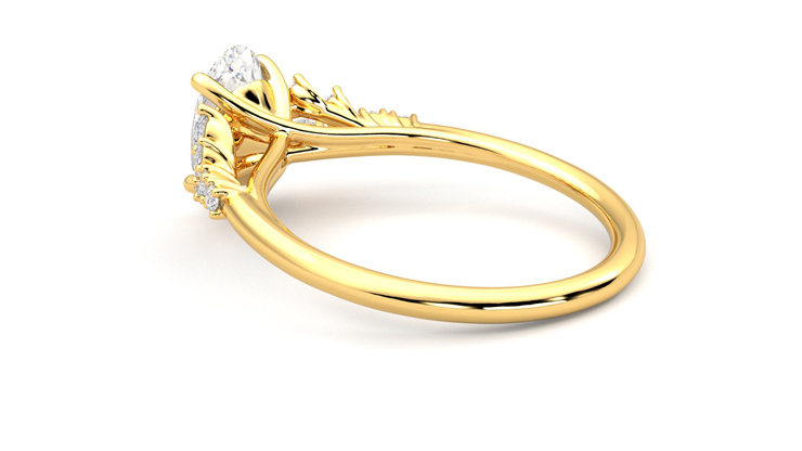 Taylor & Hart Marula Oval Engagement Ring 360 degree image 18