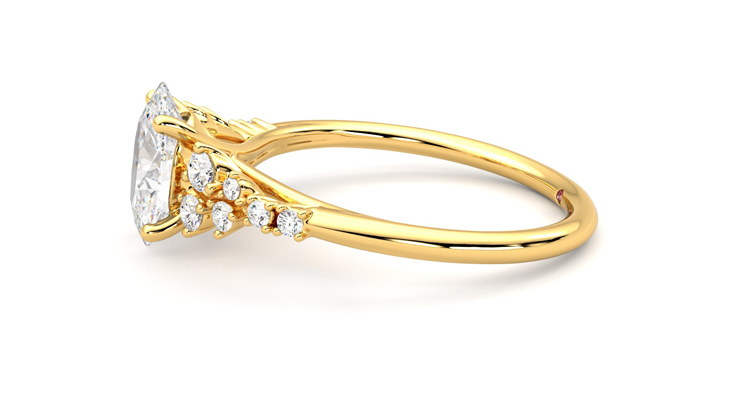 Taylor & Hart Marula Oval Engagement Ring 360 degree image 21
