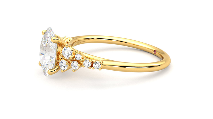 Taylor & Hart Marula Oval Engagement Ring 360 degree image 22