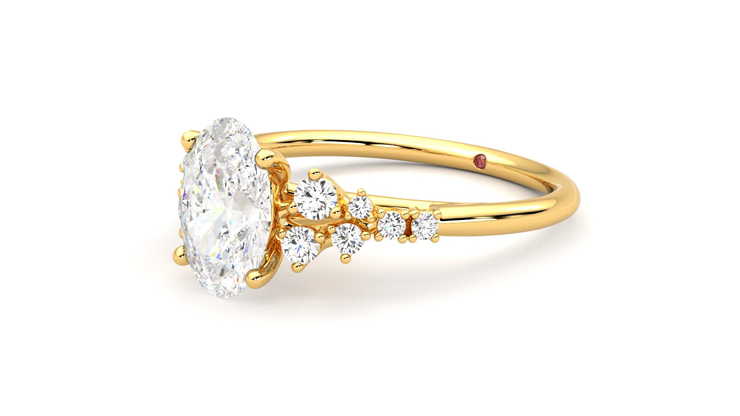 Taylor & Hart Marula Oval Engagement Ring 360 degree image 24