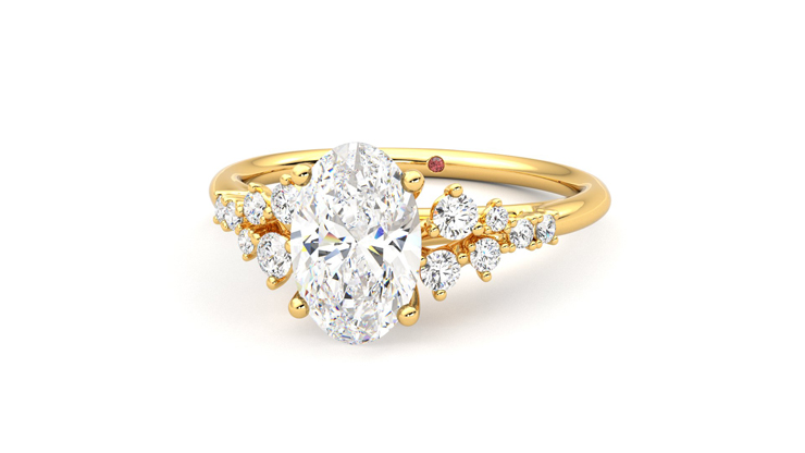 Taylor & Hart Marula Oval Engagement Ring 360 degree image 27