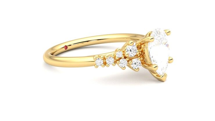 Taylor & Hart Marula Pear Engagement Ring 360 degree image 7
