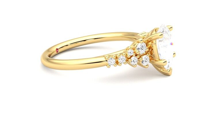Taylor & Hart Marula Pear Engagement Ring 360 degree image 8