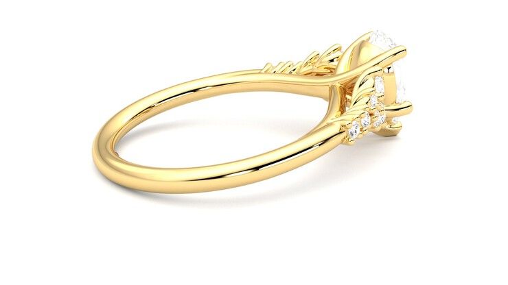 Taylor & Hart Marula Pear Engagement Ring 360 degree image 11