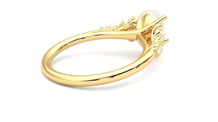 Taylor & Hart Marula Pear Engagement Ring 360 degree image 12