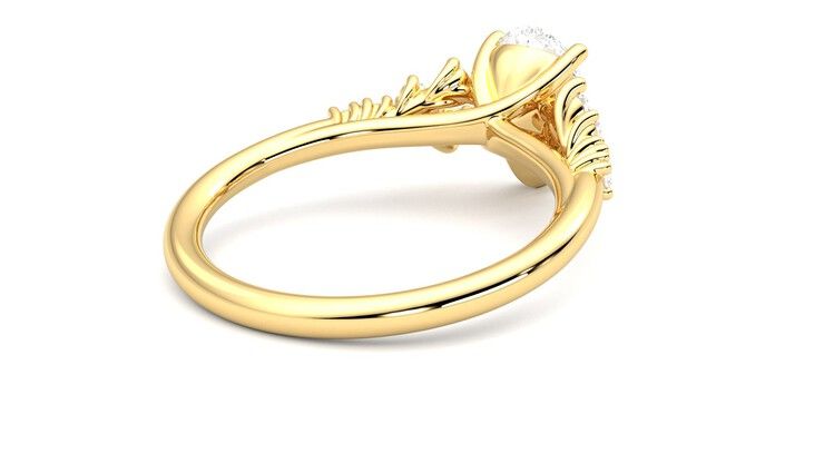 Taylor & Hart Marula Pear Engagement Ring 360 degree image 13