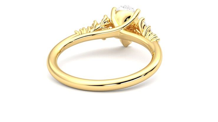 Taylor & Hart Marula Pear Engagement Ring 360 degree image 14